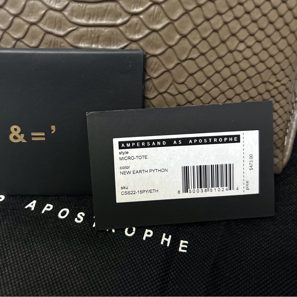 NWT Ampersand as Apostrophe New Earth Python Micro Tote Bag | $473 retail - Picture 4 of 9